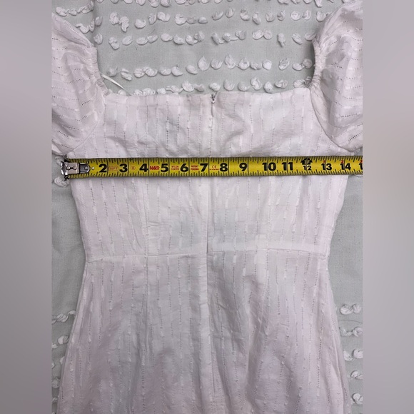 Princess Polly Off the Shoulder Puff Sleeve Eyelet Dress Size US 2 - Picture 10 of 10